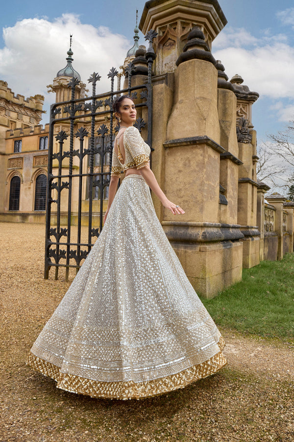 Ivory & Gold Lehenga Set