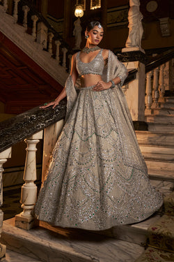 Champagne Chandelier Lehenga Set