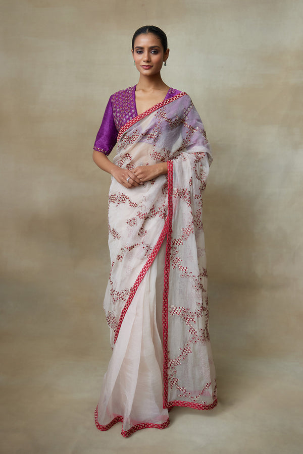 Lavendar Saree