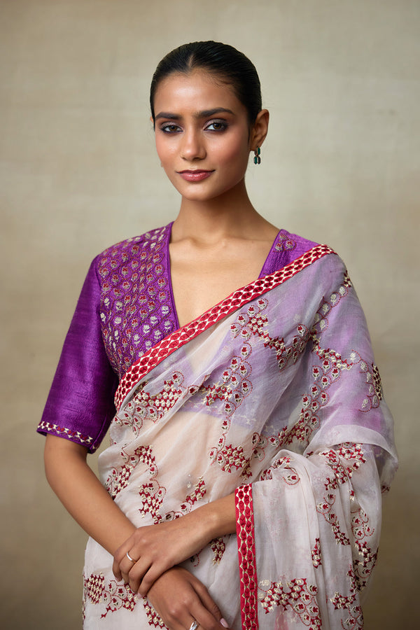 Lavendar Saree