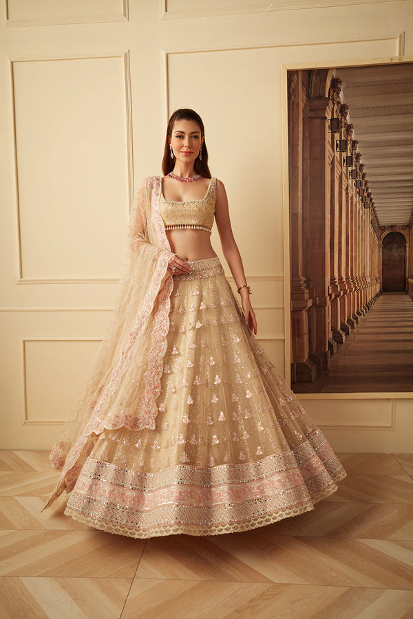 Gold Sequins Lehnga And