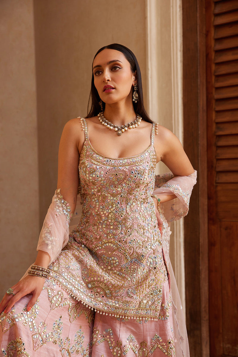 Rose Pink Strappy  Sharara