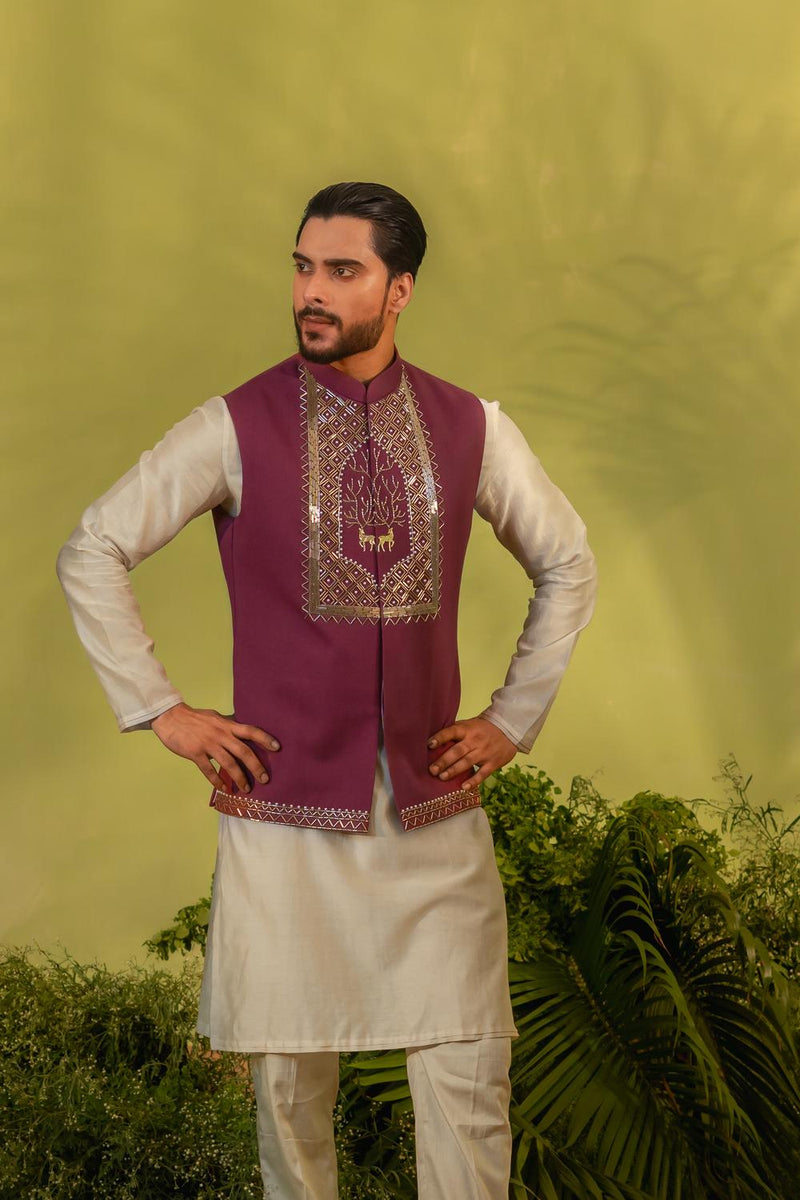 Reindeer Dusty Ivory Long Kurta Set