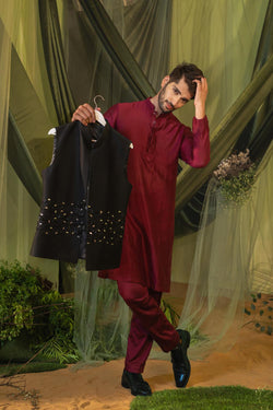 Cherry Long Kurta Set