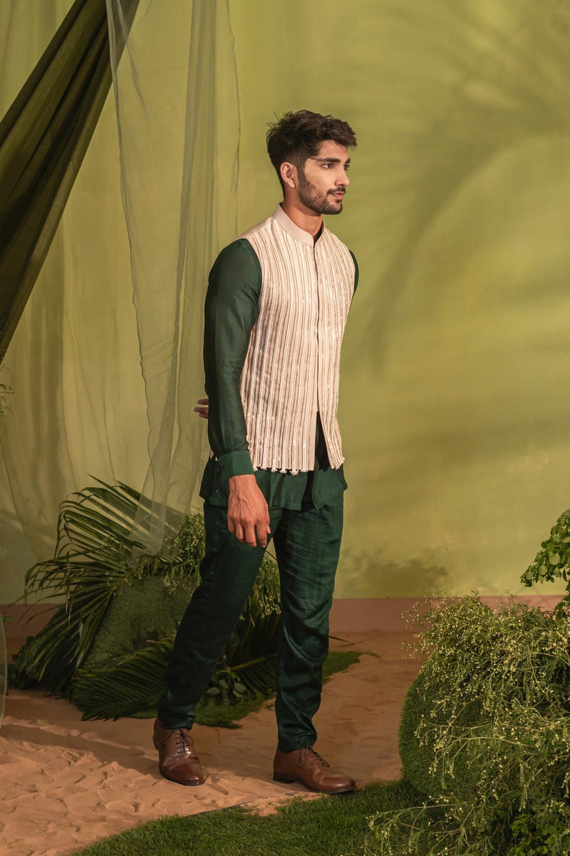 Bottle Green Short Kurta Set