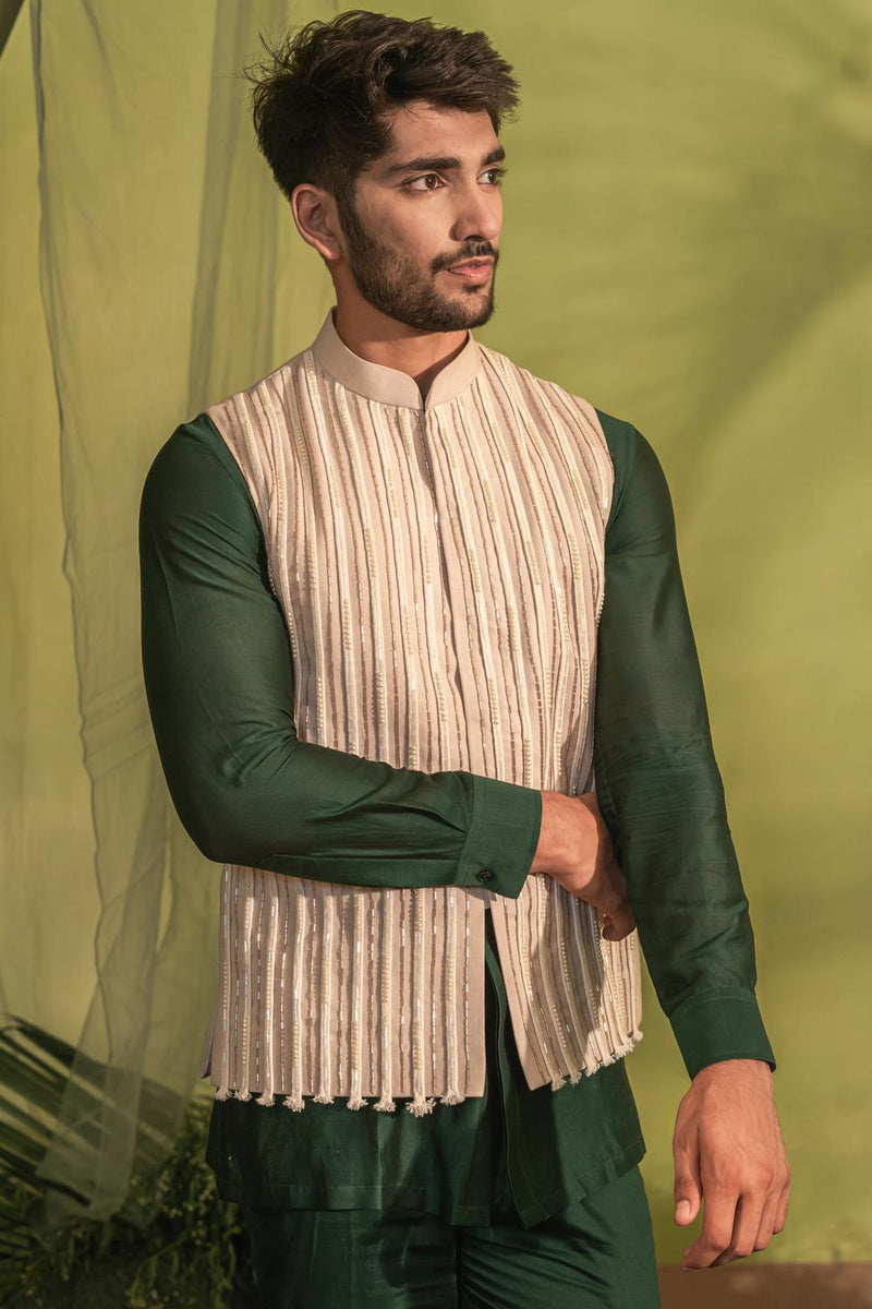 Bottle Green Short Kurta Set