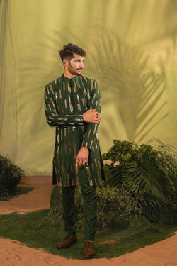 Deep Green Sherwani Set