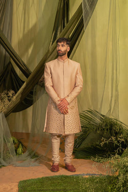 Dusty Peach Sherwani Set