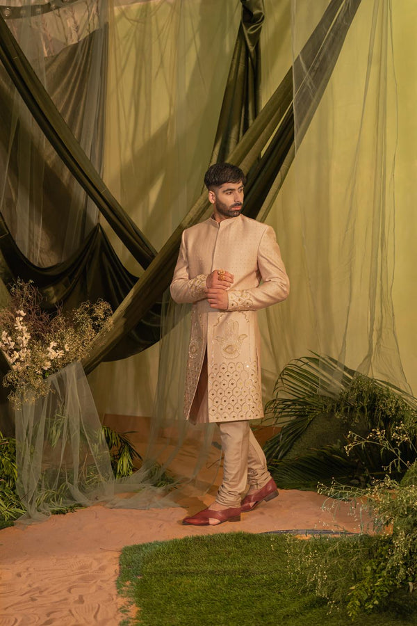 Dusty Peach Sherwani Set