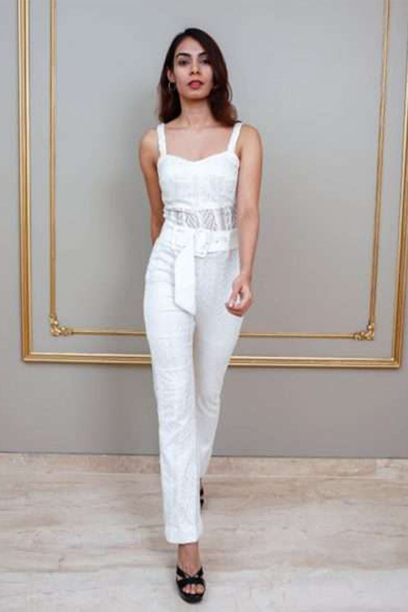 Pristine Lacy Corset Jumpsuit