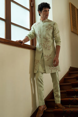 Celedon Sleeveless Sherwani