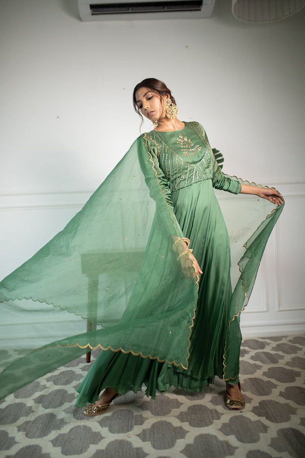 Fresh Green Anarkali