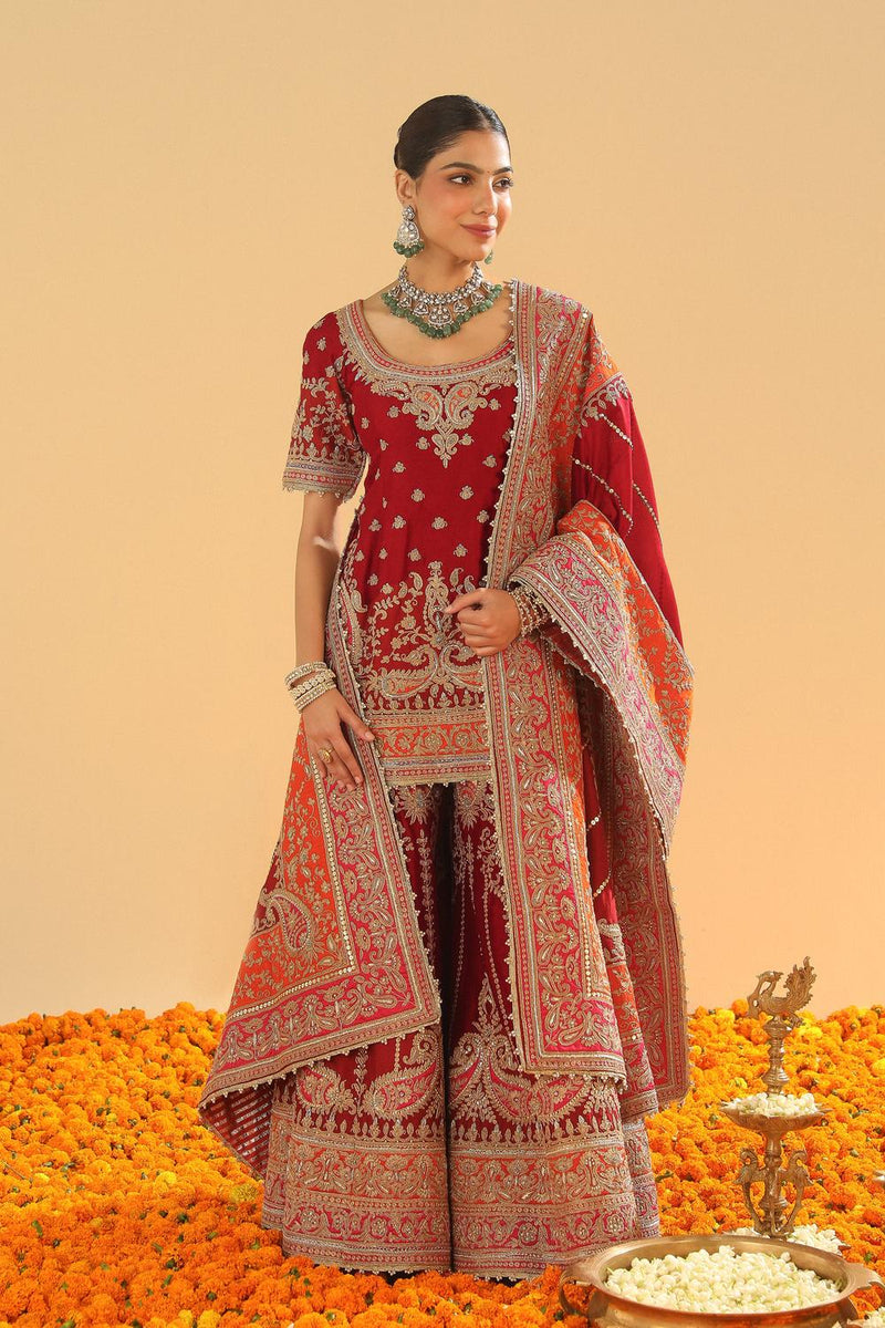 Short Kurta With Sharara And Dupatta