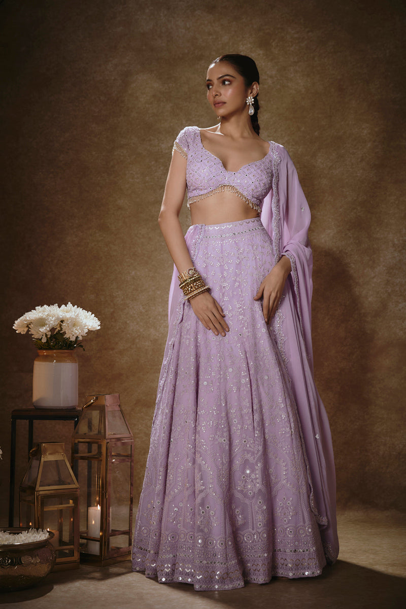 Lilac Lehenga Set