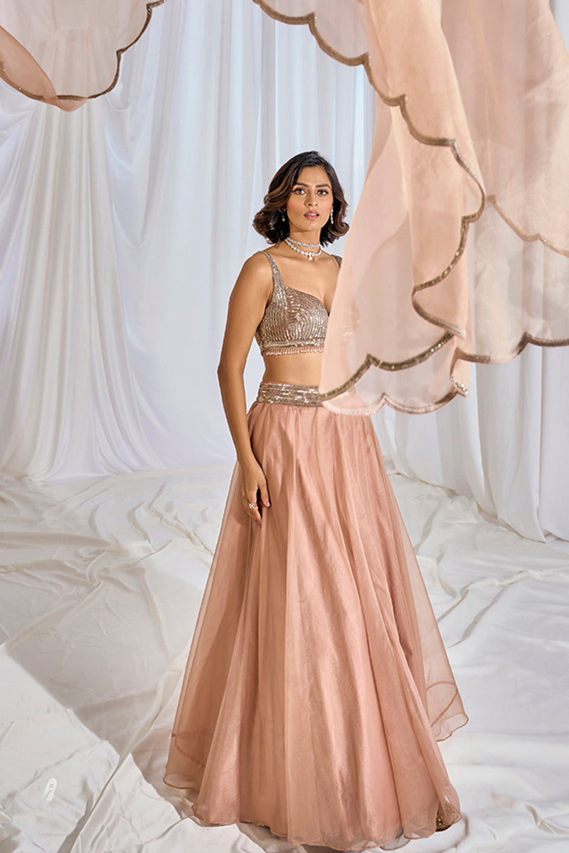 Peach Lehenga