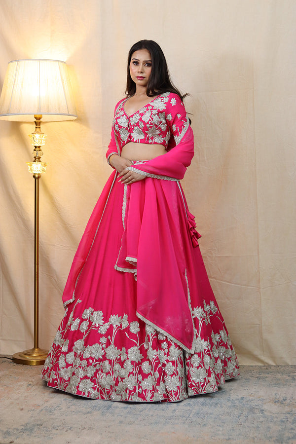 Magenta Lehenga Set