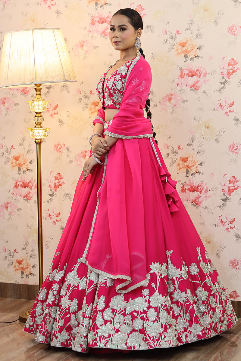 Magenta Lehenga Set