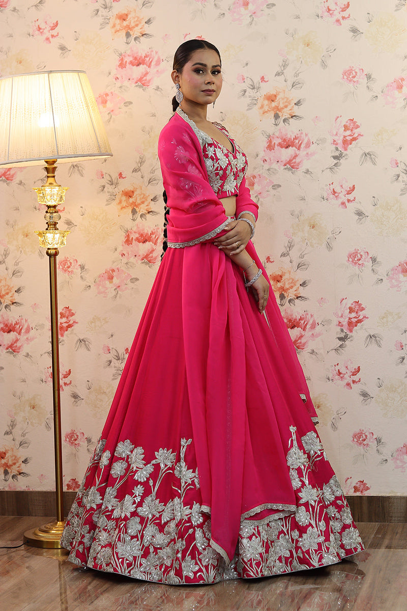 Magenta Lehenga Set