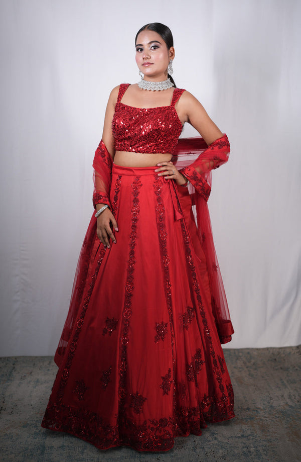 Red Lehenga Set