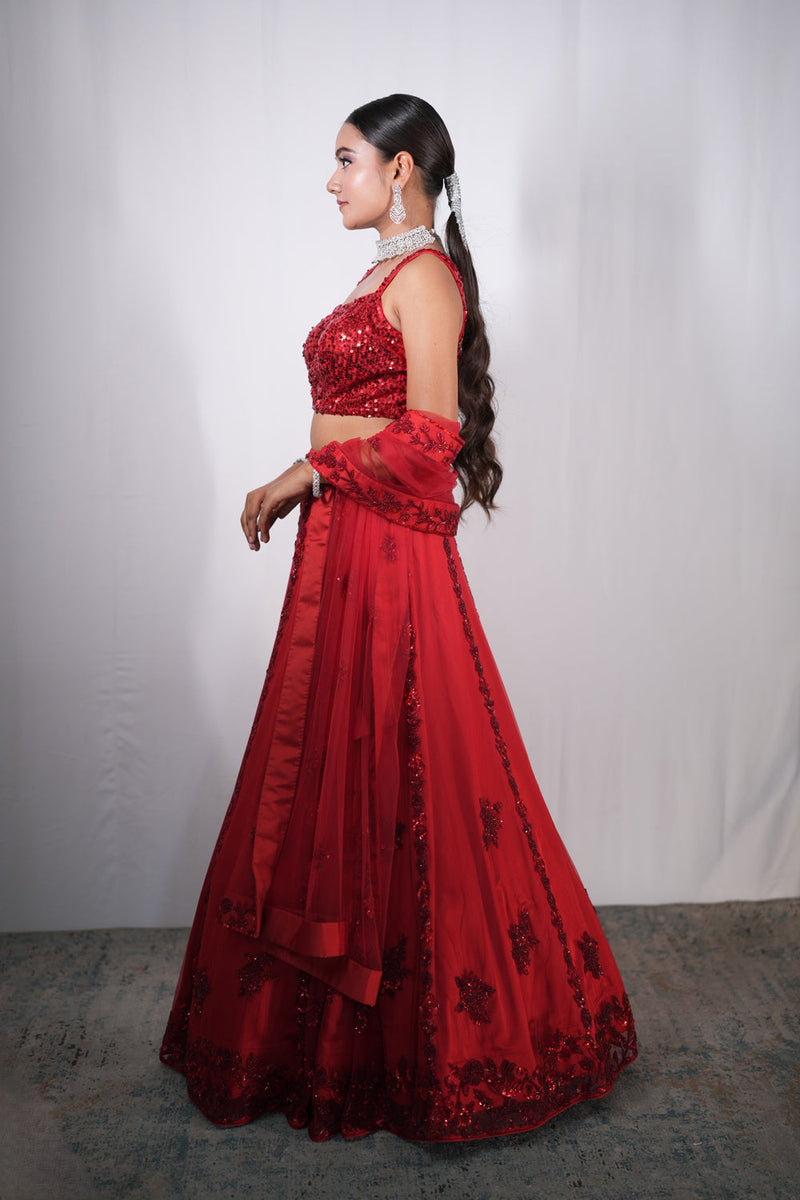 Red Lehenga Set