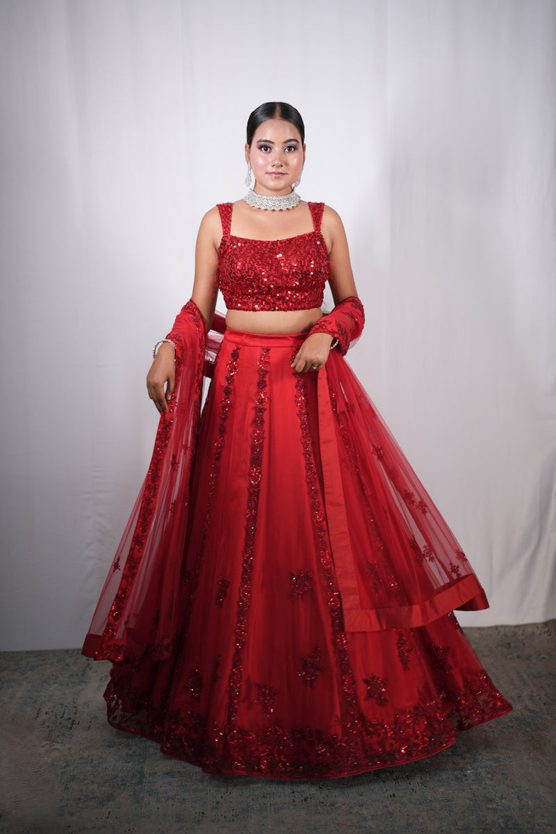 Red Lehenga Set