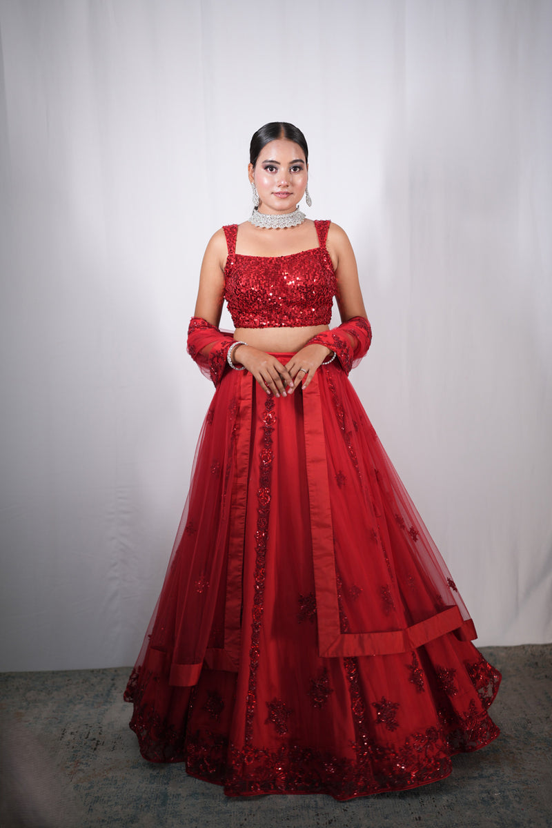 Red Lehenga Set