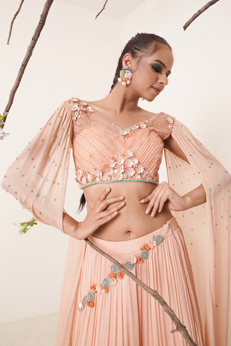 Peach Lehenga