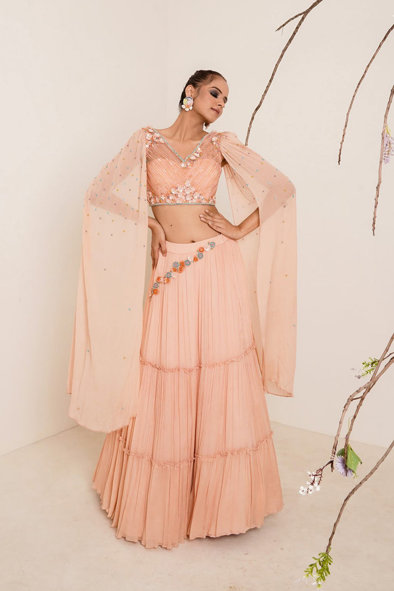 Peach Lehenga