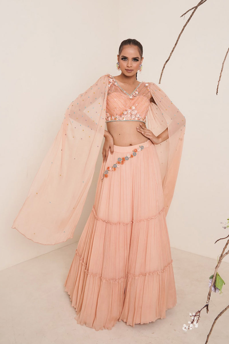 Peach Lehenga