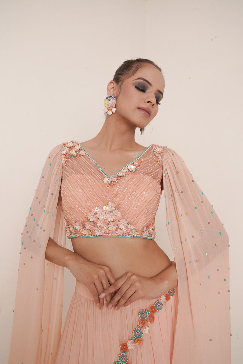 Peach Lehenga