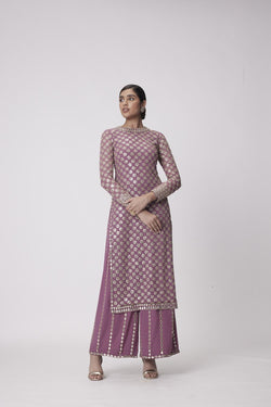 Mud  Mauve Straight Kurta Set