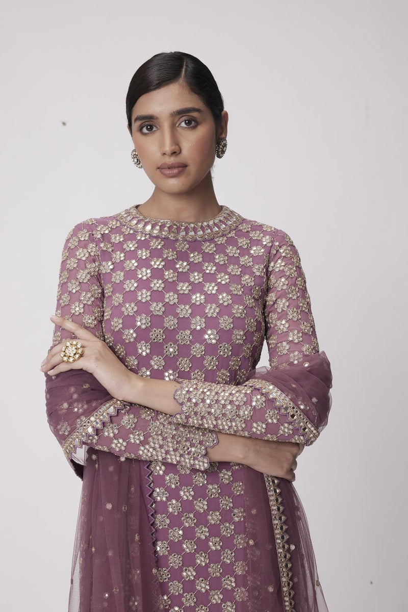 Mud  Mauve Straight Kurta Set