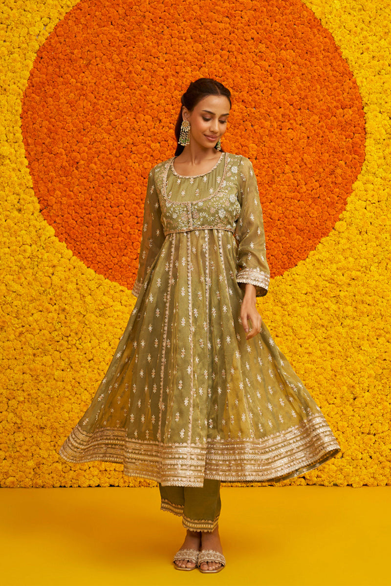 Genda Anarkali Kurta Set