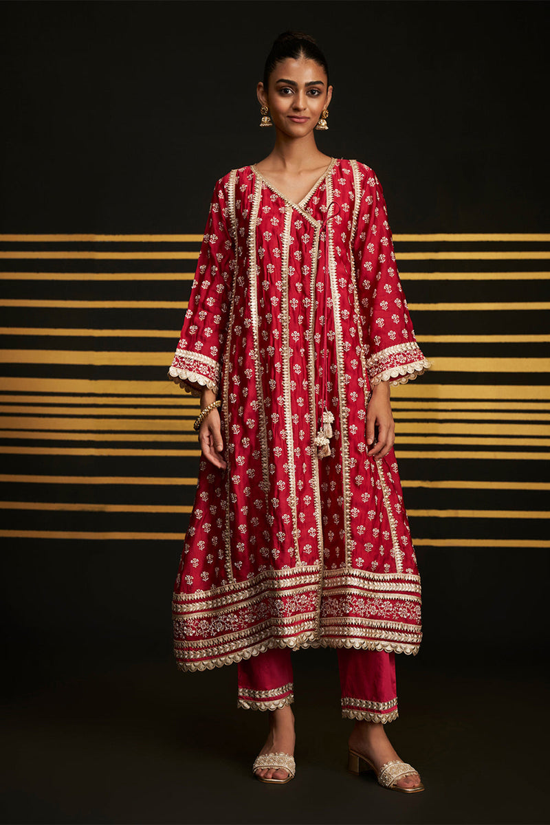 Patola Anarkali Kurta Set