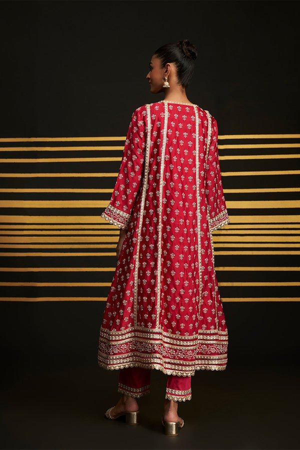 Patola Anarkali Kurta Set