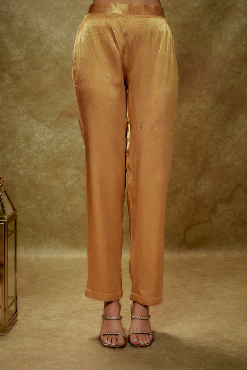 Champagne Gold Sequin Kurta Pants Set