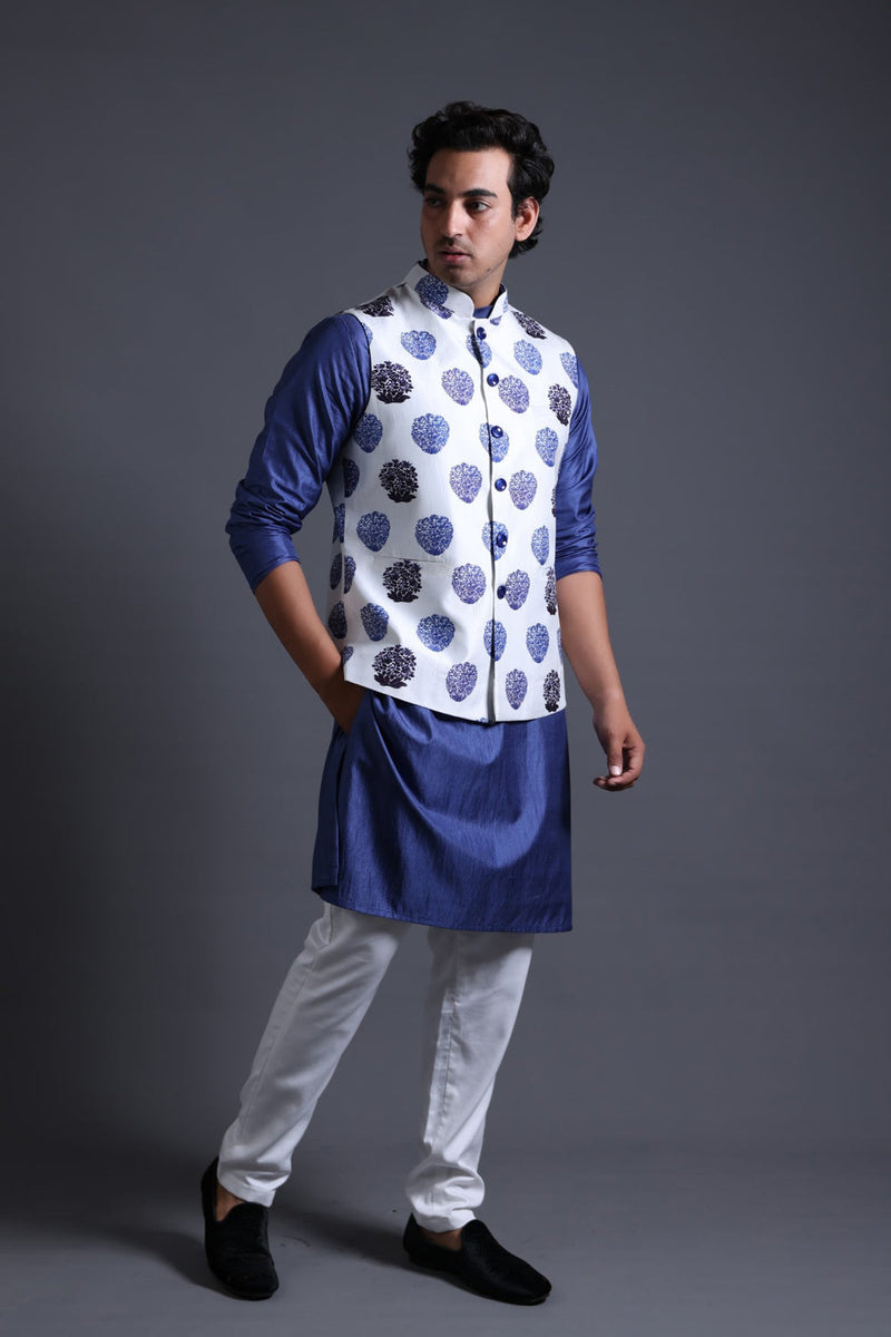 Nehru Jacket With Kurta Pyjama