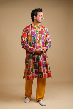 Mirror Work Kurta With Matching Pyjama