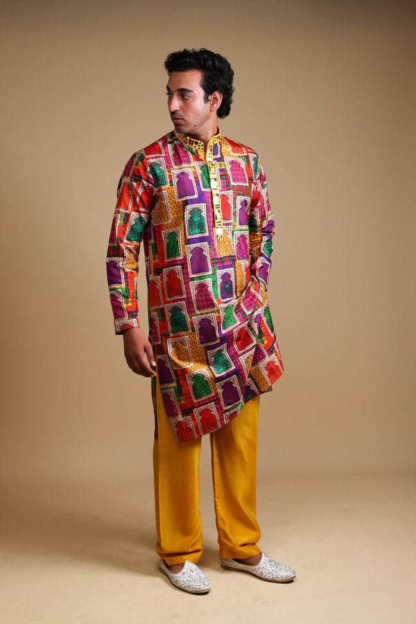 Mirror Work Kurta With Matching Pyjama