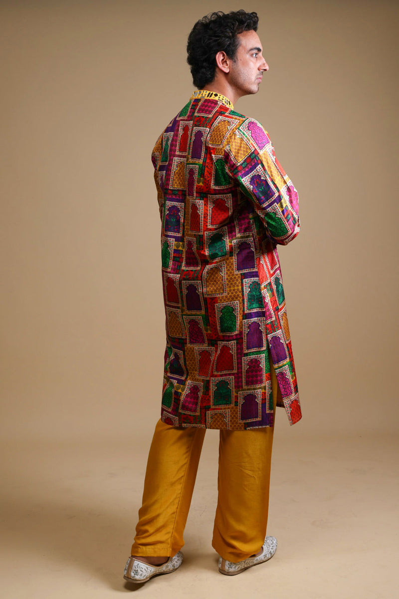 Mirror Work Kurta With Matching Pyjama