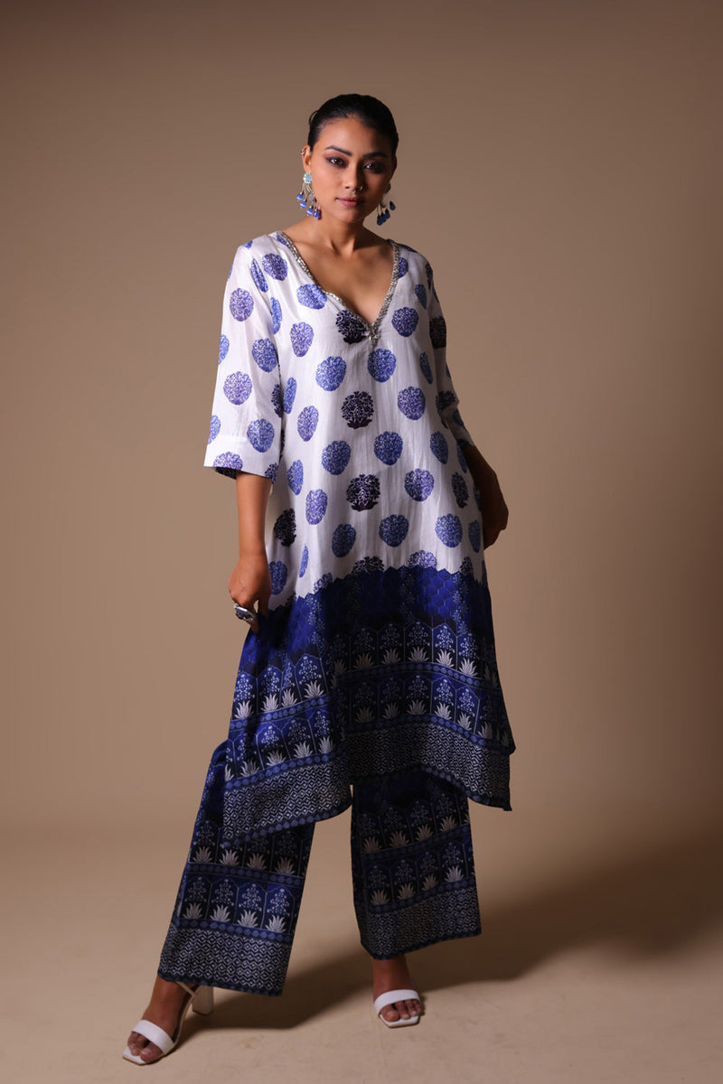 Stone Work Kurta With Palazzo