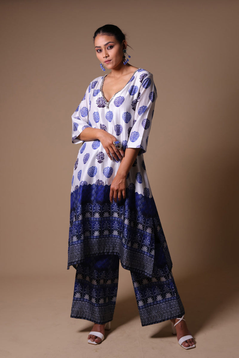 Stone Work Kurta With Palazzo