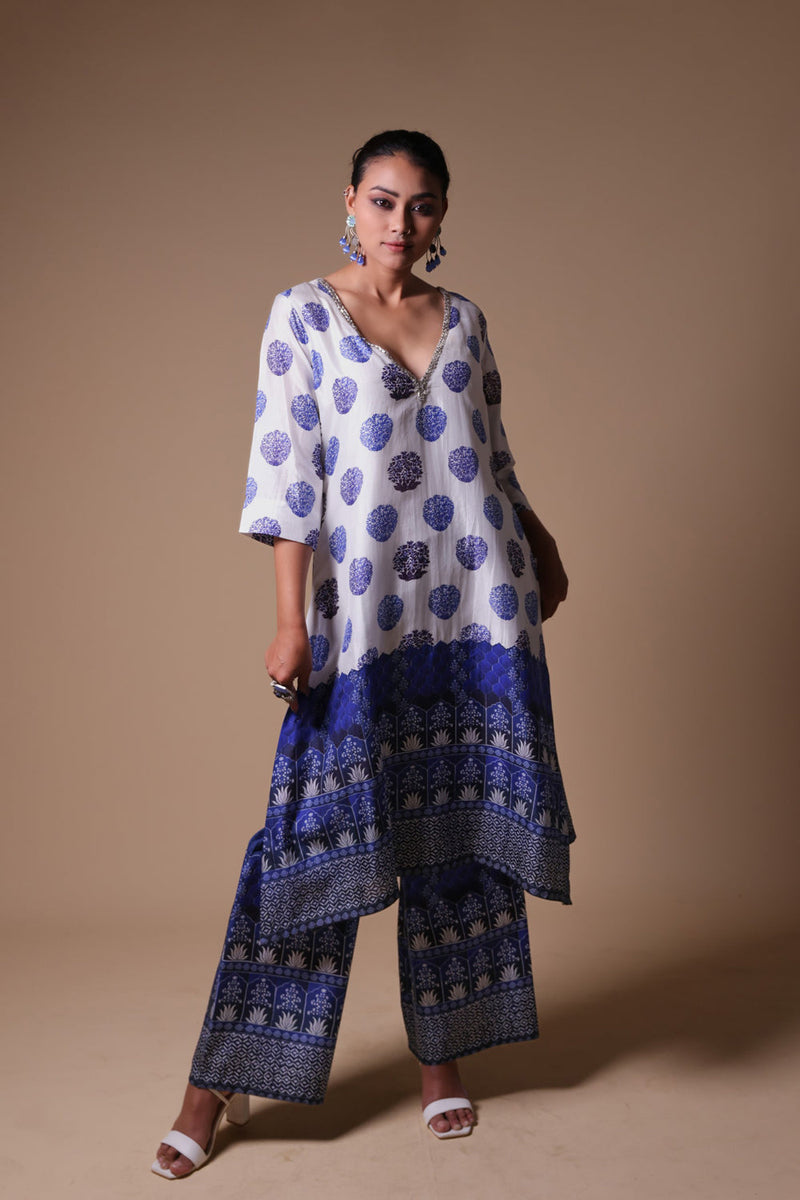 Stone Work Kurta With Palazzo