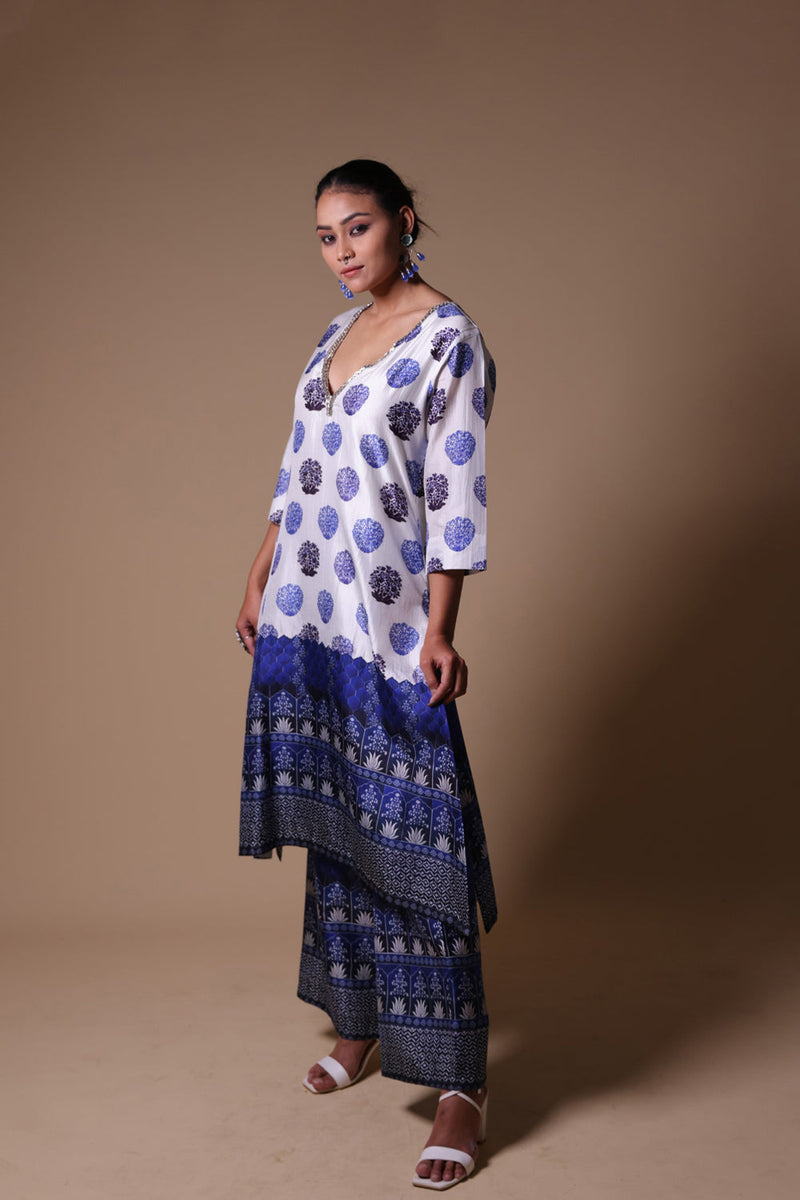 Stone Work Kurta With Palazzo