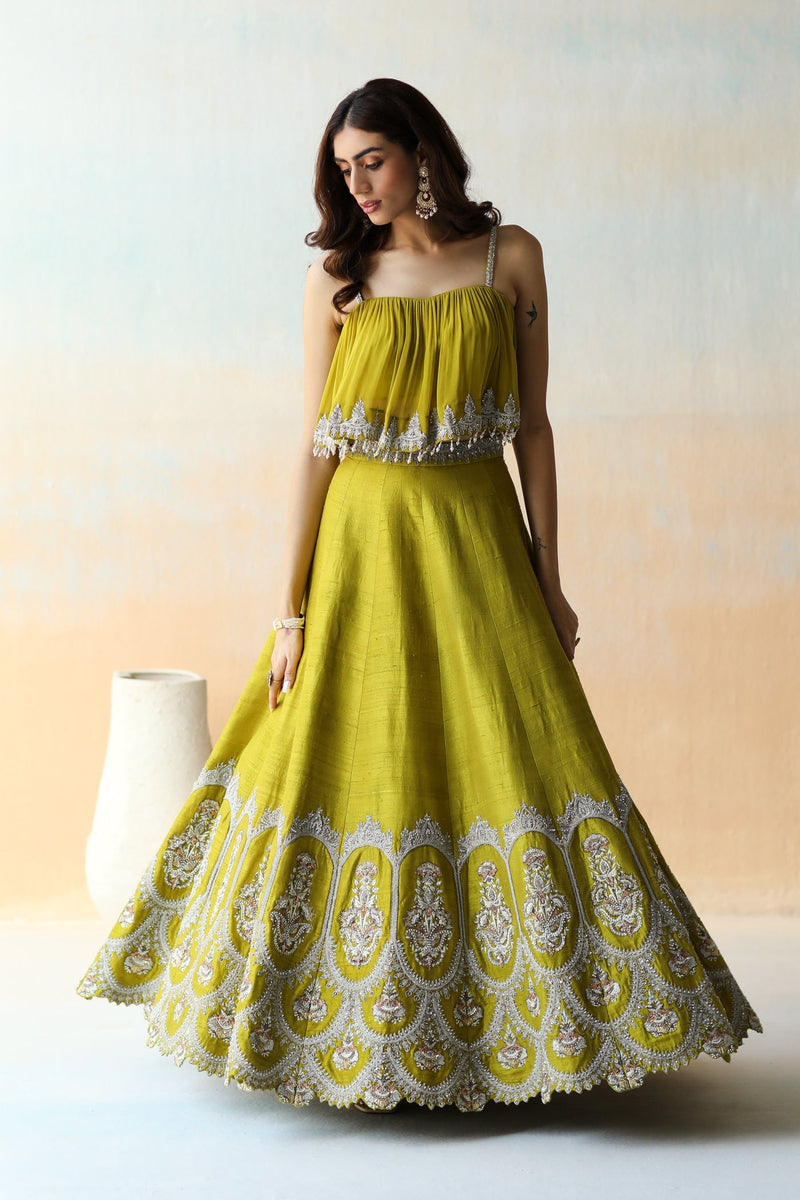 Lime Green Lehenga Set