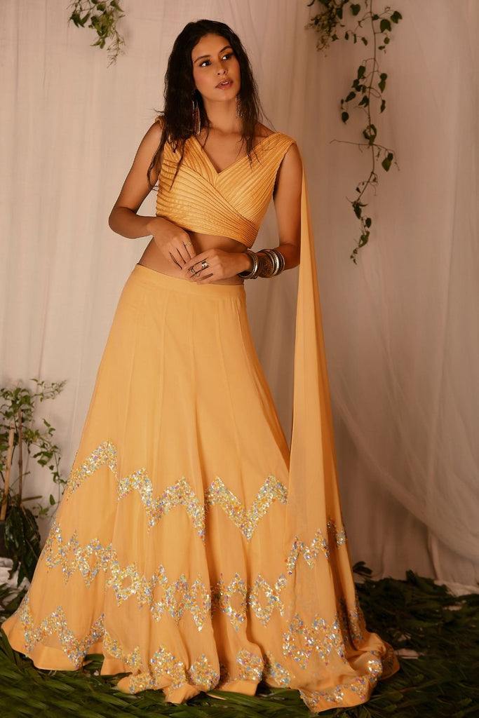 Buy Ivory Blouse And Lehenga Raw Silk Dupatta Net Print & Bridal Set For  Women by Archana Kochhar Online at Aza Fashions.