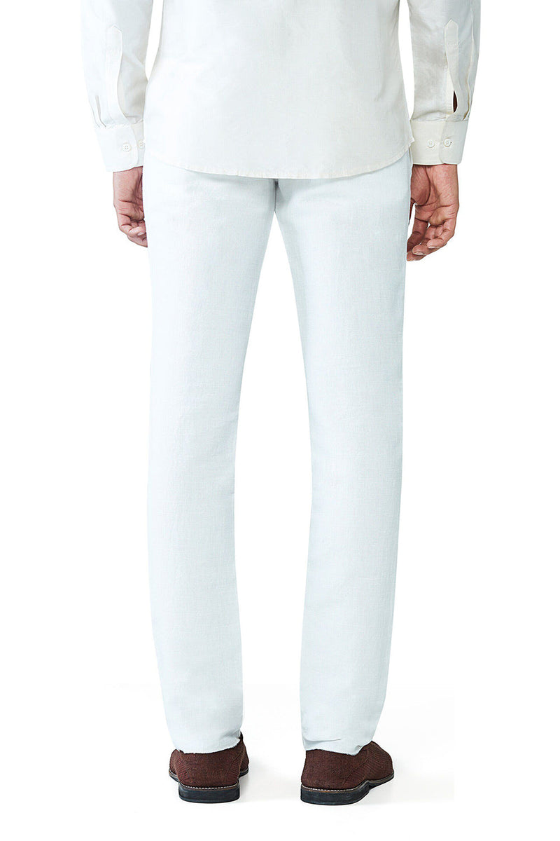 White linen best sale skinny pants