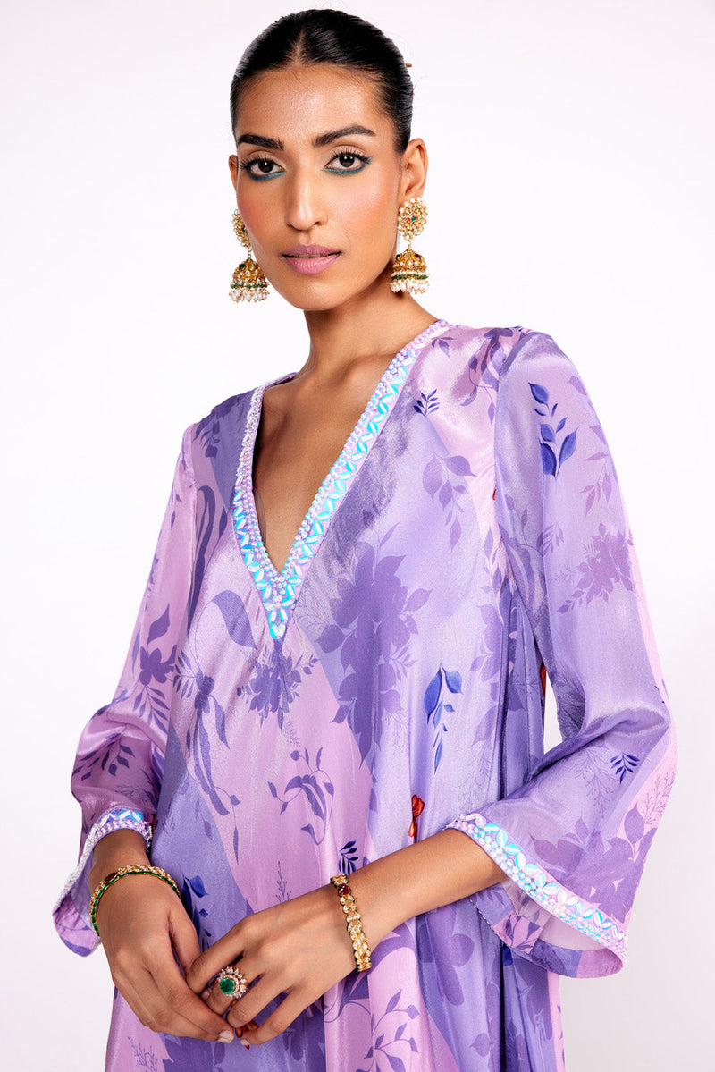 Lilac Kaftan Dress