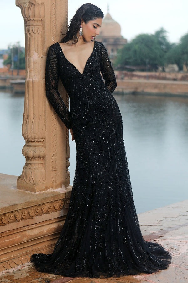 Black Mermaid Gown