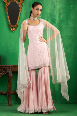 Baby Pink Gharara Set